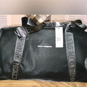 French Connection Black Audrey Weekender Duffel Bag NWT $148 Retail